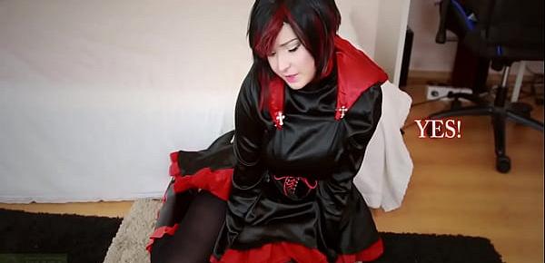  Ruby Rose from RWBY takes on 3 dicks
